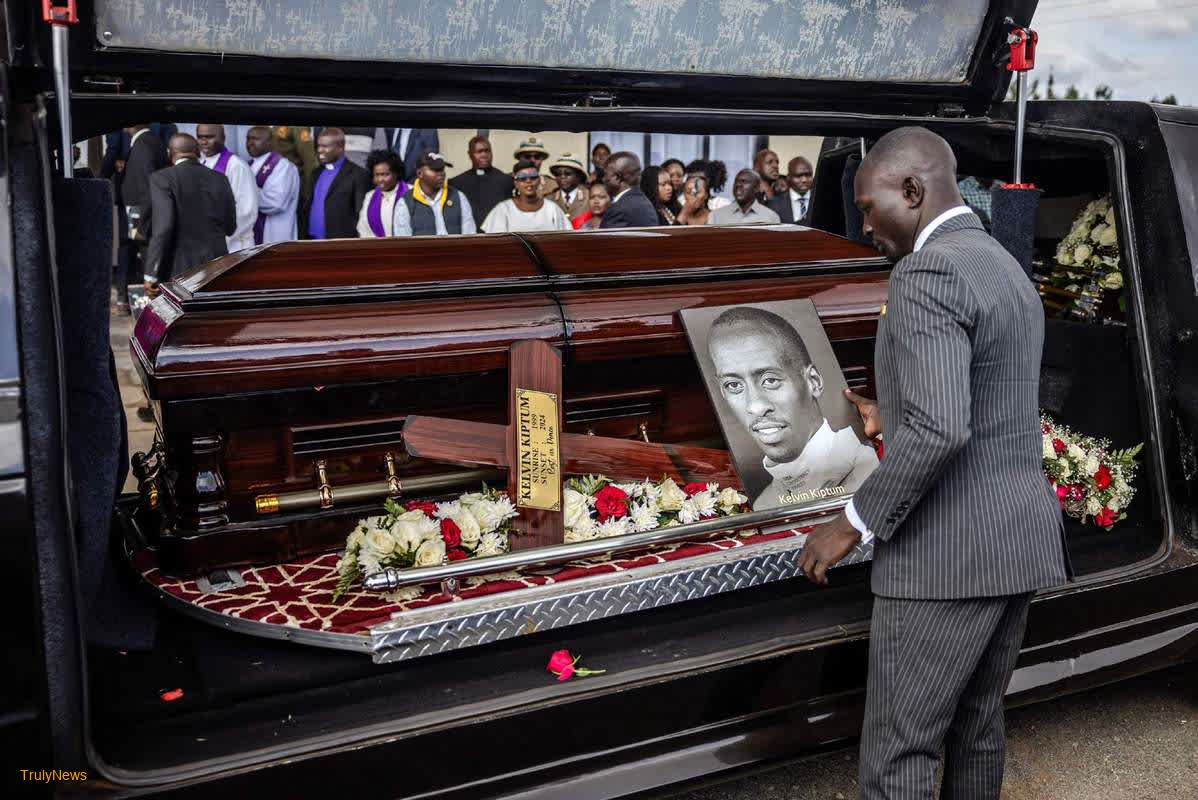 Kenya mourns as marathon world record-holder Kelvin Kiptum given state funeral