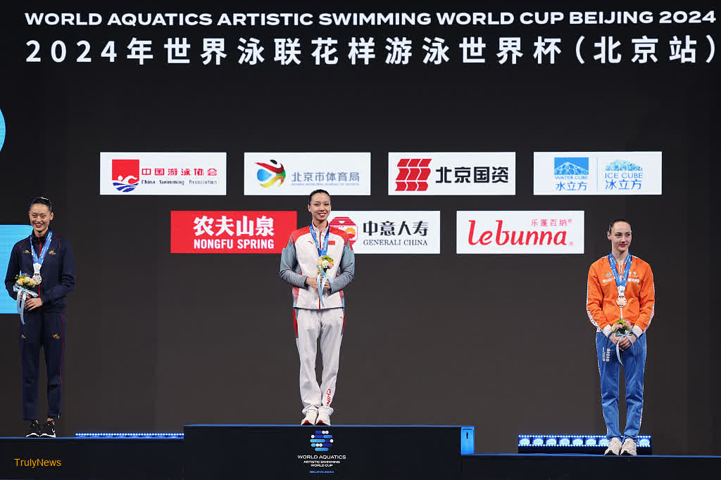 China’s teenager Xu wins 3rd gold at Artistic Swimming World Cup