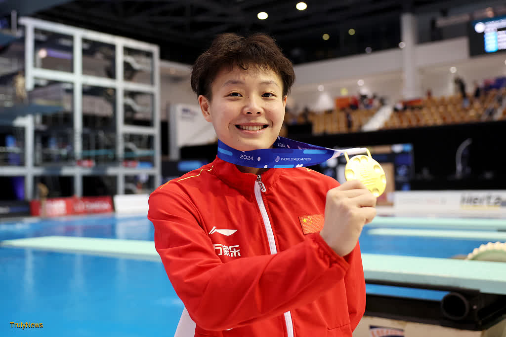 China’s Chen, Lian win golds at diving World Cup in Berlin