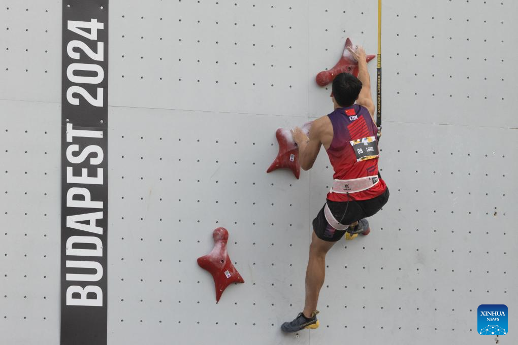 In pics: men’s speed of sport climbing at Olympic Qualifier Series Budapest