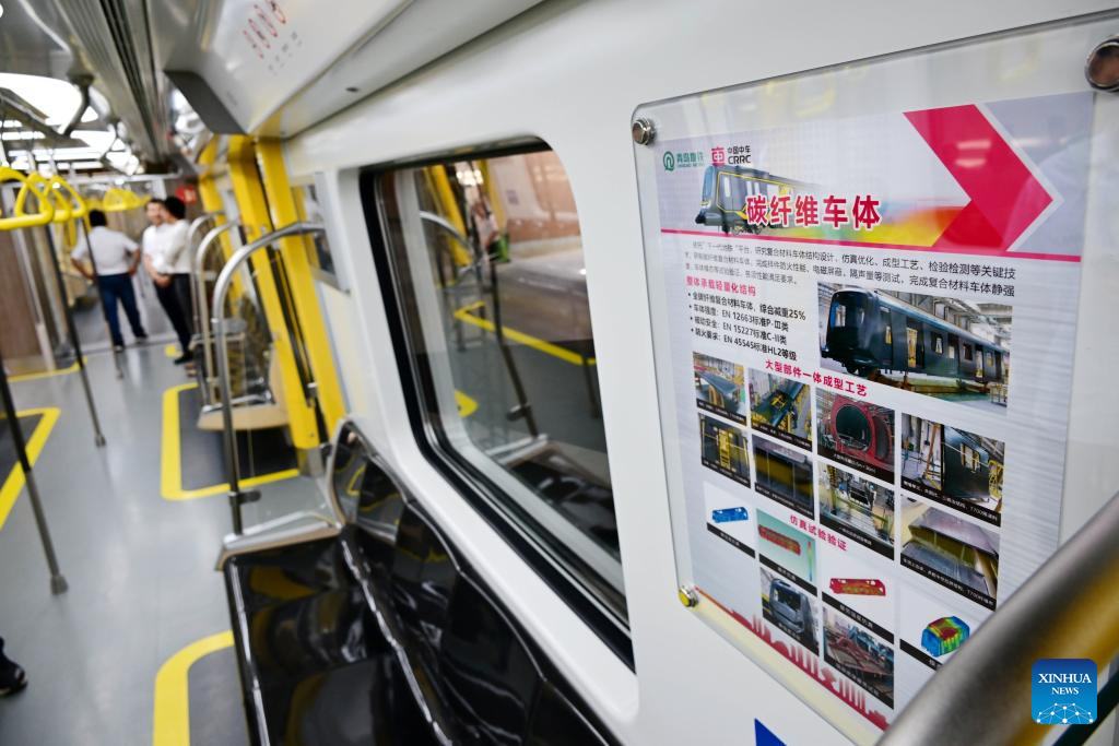 Carbon fiber subway car launched in China’s Qingdao