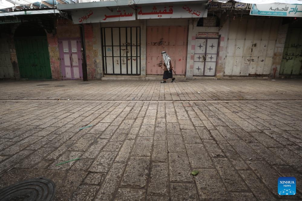 Shops closed during general strike in West Bank city of Nablus