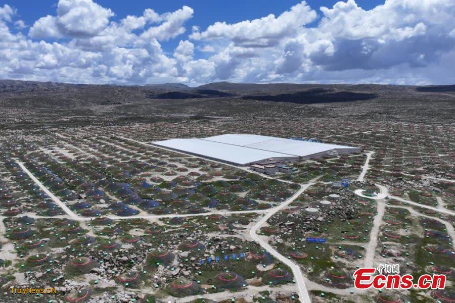 Aerial view of China’s huge cosmic-ray observatory in Sichuan