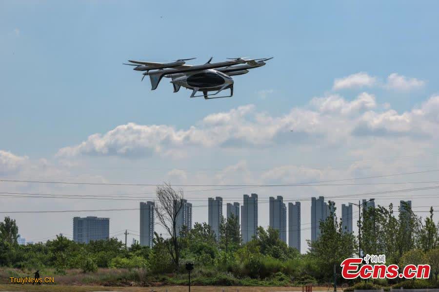 EVTOL aircraft completes maiden flight in Nanjing