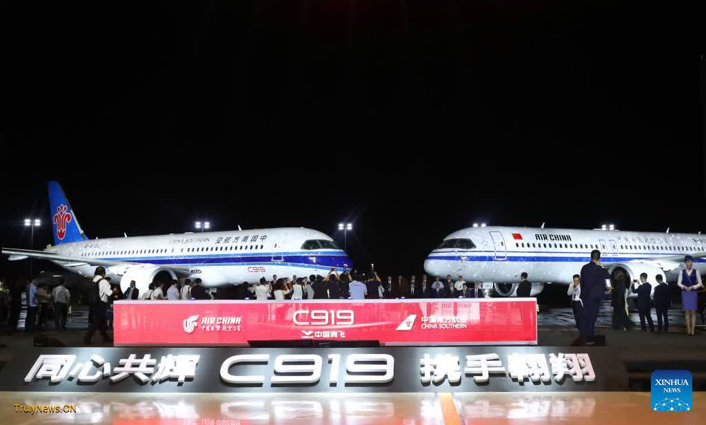 China’s home-made C919 jet marks operation milestone with dual airline delivery