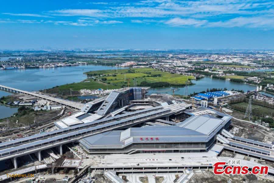 China’s first hexagonal transportation hub in Suzhou under construction