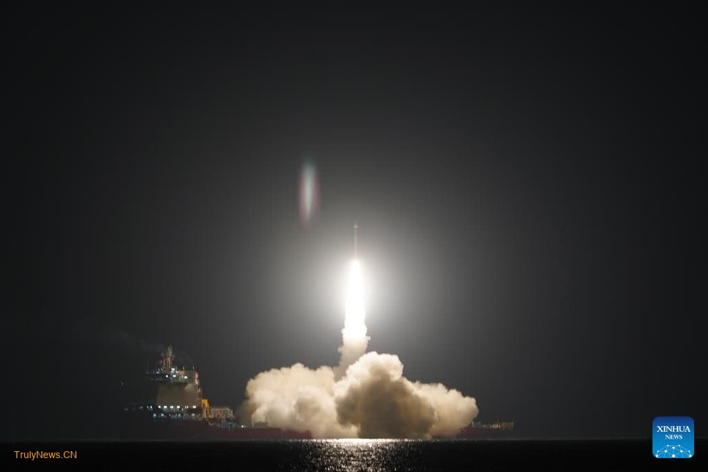 China’s commercial CERES-1 rocket launches satellites from sea